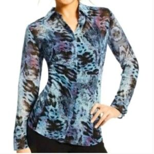 CAbi 609 Python Blouse Sz S EUC